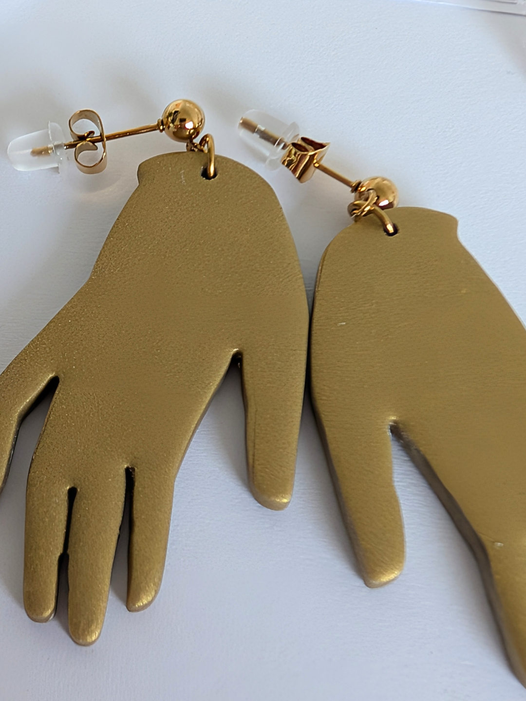 Hands Earrings - Frida Kahlo Inspired - Manitas -  Gold or Silver Polymer Clay - Artistic boho jewelry